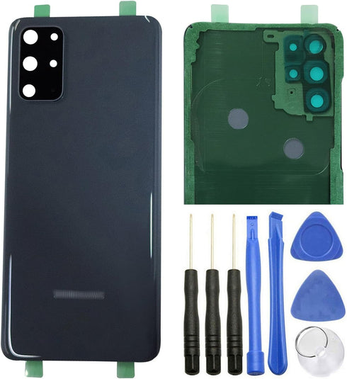 Ubrokeifixit Galaxy S20+,S20 Plus Rear Back Glass Cover Replacement for Samsung Galaxy S20+ G985 6.7",S20+ 5G G986,Pre-Cut Tape(Gray+Camera Lens)...