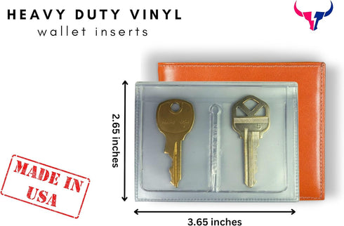 Heavy Duty Vinyl 6 Pages Insert for Bifold or Trifolds Wallet(Set of 2 )...