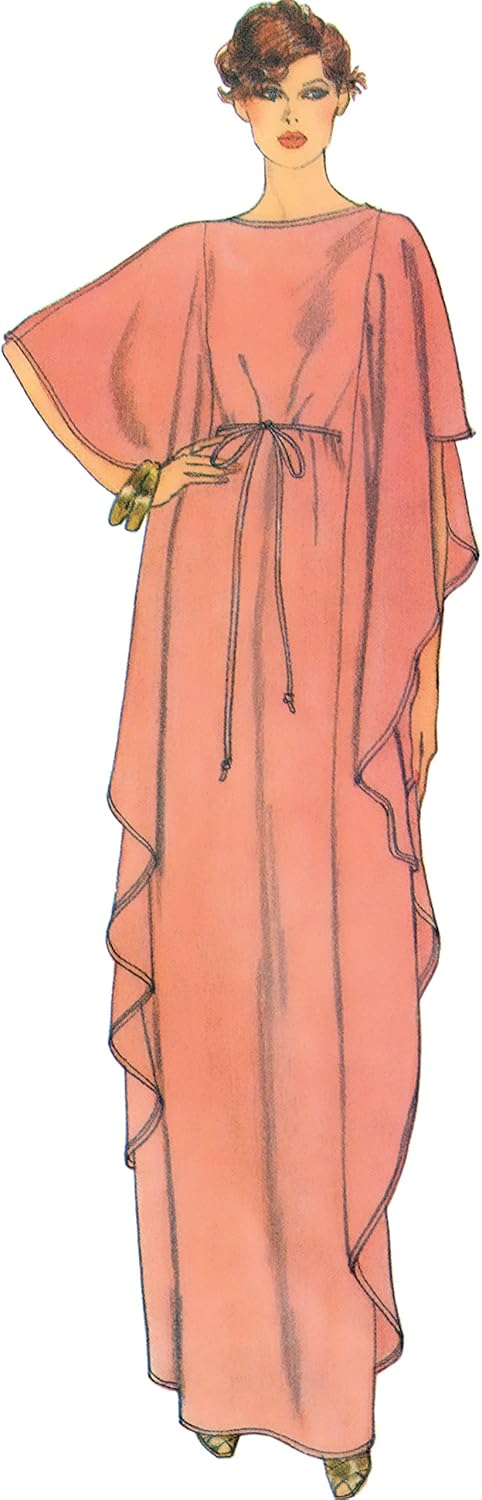 Vogue Misses' Pullover Caftan Sewing Pattern Kit, Design Code V1886, Sizes XS-S-M-L-XL-XXL, Multicolor...