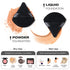 WSYUB 4Pcs Blender Puff Pure Cotton Face Soft Triangle Wedge Makeup Pad for Undereye Loose Mineral Body Powder, Black, Velour Sponge Makeup Tool...