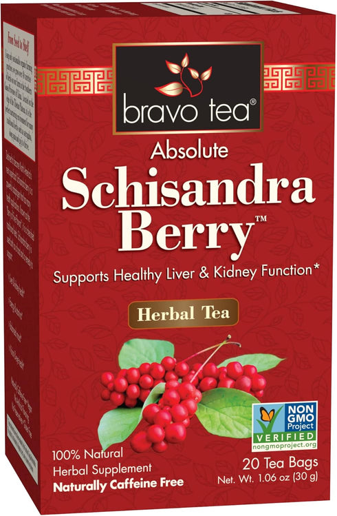 Bravo Tea Absolute Schisandra Berry Herbal Tea Caffeine Free, 20 Tea Bags...