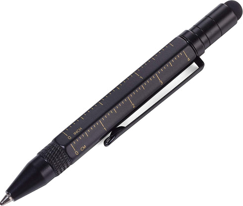 TROIKA Multitasking ballpoint pen (small) – LILIPUT TOOL PEN by TROIKA – centimetre and inch ruler – slotted + Phillips screwdriver – Stylus – alu...