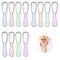 12Pack Disposable Tongue Scraper,Plastic Tongue Scraper,Tongue Cleaner For Adults,4 Colors,For Oral Hygiene Care(Blue,Green,Pink,Purple)...