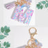 Purple-Blue Pink Green Resin Alphabet Initial Letter Keychain Tassel Butterfly Key Ring for Purse Handbag Car Keys...