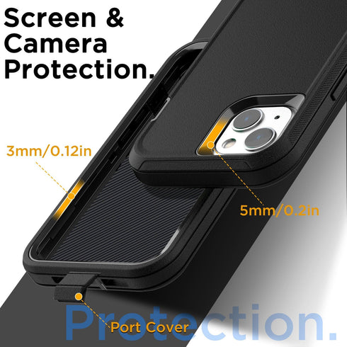 AICase for iPhone 14 Case(6.1") with Glass Screen Protector,Heavy Duty Drop Protection Full Body Rugged Shockproof/Dust Proof Military Protective ...