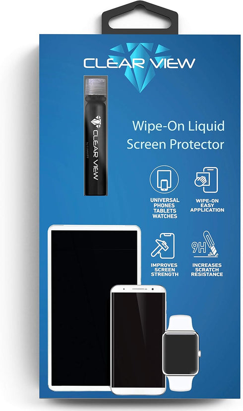 ClearView Liquid Glass Screen Protector | Covers up to 4 Devices | for All Smartphones Tablets and Watches Wipe On Nano Protection - Bottle...