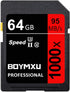 64GB Memory Card, BOYMXU Professional 1000 x Class 10 Card U3 Memory Card Compatible Computer Cameras and Camcorders, Camera Memory Card Up to 95M...