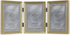 Lawrence Frames Bead Border Design, 3.5x5 Triple, Satin Gold...