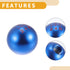 1 Set 5cm Universal Shift Knob - Car Gear Shifter Knob Round Ball with 3 Adapter for 5 Speed Manual Transmission Vehicle - Aluminum Alloy Blue...