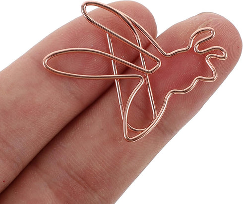 NUOBESTY Decorative File Folders 20pcs Cute Paper Clips Metal Bee Shape Journaling Paper Clamp Binder Clips Scrapbooking Bookmarks for Office Supp...