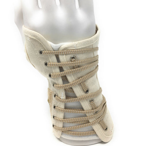 OTC Wrist Splint, Prop-Up Lacing for Carpal Tunnel Relief, Canvas, White, Right Hand, Medium...