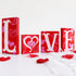 Valentines Day Decor Love Blocks Wooden Table Sign, Red Valentines Day Decorations For The Home Table Decor Valentine Gifts, For Wedding Anniversa...