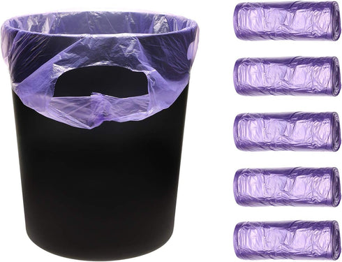 100 Counts 5 Rolls Medium Trash Bags Garbage Bags Extra Strong Thicken Plastic Trash Bag Can Bin Liners Wastebasket for Bathroom Bedroom Home Kitc...