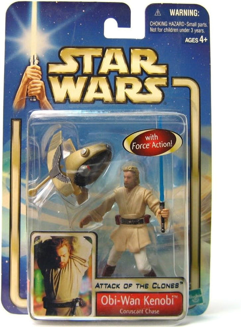 Star Wars Attack of The Clones Figure: OBI-Wan Kenobi (Coruscant Chase)...