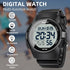 Beeasy Men Digital Sports Watch,Waterproof Watch with Stopwatch Countdown Timer Alarm Function Dual Time Rubber Strap Wrist Watch for Men/Student...