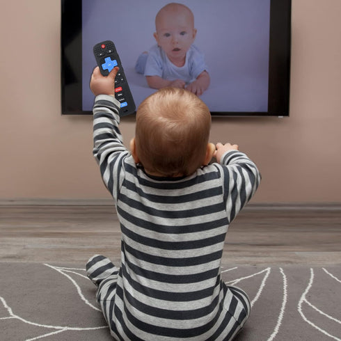 2 pack Silicone Baby Teething Toys, Remote Control Shape Teething Toys for Babies 6-12 Months, BPA free, Soft and Textured Teether Relief Soothe G...