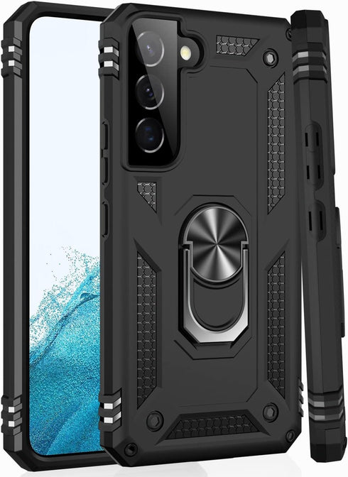 IKAZZ for Galaxy S22 Case,Military Grade Shockproof Heavy Duty Protective Phone Case Pass 16ft Drop Test with Magnetic Kickstand for Samsung Galax...