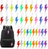40pcs Safety Reflector Pendants, 10 Colors Kids Reflective Keychain with Chains Waterproof Double-Sided Reflective Key Chain for Backpack School B...