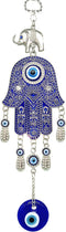 Betterdecor Blue Evil Eye Hamsa Hand Hanging Amulet | Protection and Good Luck Charm Decoration for Home Office Car -028...
