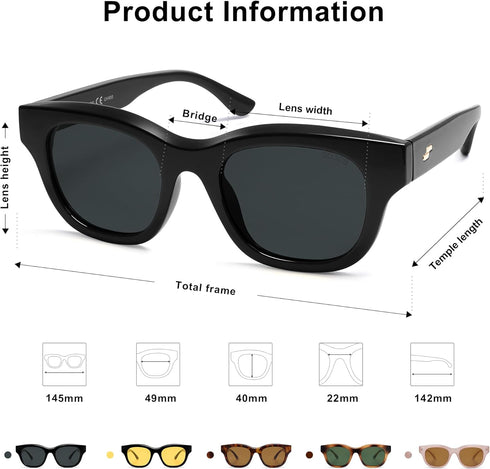 SOJOS Polarized Sunglasses womens men Trendy Small Designer Shades SJ2289...
