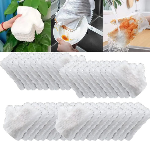 Home Disinfection Dust Removal Gloves, 2022 New Microfiber Fish Scale Cleaning Duster Glove, Washable, Reusable Wet & Dry Kitchen Mitt (40PCS)...