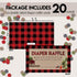 Amanda Creation Oh Boy! Outdoorsy Red and Black Plaid Lumberjack Diaper Raffle Tickets for Boy Baby Showers, 20 2" X 3” Double Sided Inserts, Brin...