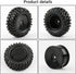 4pcs RC Trailer Tires, 12mm Hex Hard Dish Wheel Rim and Tires with Lock Nuts Washers Wrench for 1/10 Rock Crawler Truck Off Road Racing Car Axial ...