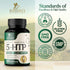 5 HTP Supplement Vegetarian Capsules 200mg 5HTP Plus Calcium for Brain Support - Extra Strength Griffonia Simplicifolia 5-HTP Formula - 5 Hydroxyt...