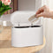 Mini Trash Can with Lid - Removable Small Garbage Can, Tiny Plastic Trash Bin, Pop Up Countertop Wastebasket, Counter Garbage Lint Bin for Bathroo...