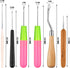 9 Pieces Crochet Hook for Hair Different Sizes Latch Hook Interlocking Tool Crochet Hair Needles Dreadlock Accessories...