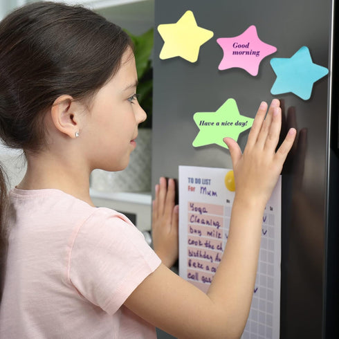 6 Pack Star Shape Sticky Notes 3 x 3 Inch Adhesive Self Stick Pads Easy to Post for Home Office Business Notebook 4 Colors 100 Sheets/Pad...
