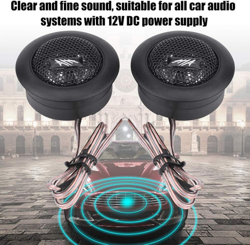 Qiilu Audio Speaker,Pair of 12V 120W Car Mini Super Power Loud Dome Audio Speaker Tweeter Loudspeaker Horn......