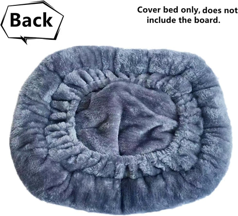 Cat Tree Tower Accessories Replacement Parts Round Top Cushion Cover Bed for Cat Perch with Elastic Band (15.7", Grey)...