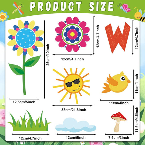 88Pcs Flower Bulletin Board Decorations Set Look Who’s Blooming Classroom Decoration Growth Mindset Photo Posting Craft Cutouts for School Offices...
