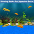 200pc Blue Fish Tank Rocks Glow in The Dark Stones Glow Rocks for Fish Tank Rocks Glow in Dark Outdoor Decorative Stones for Garden Landscape,Blue...