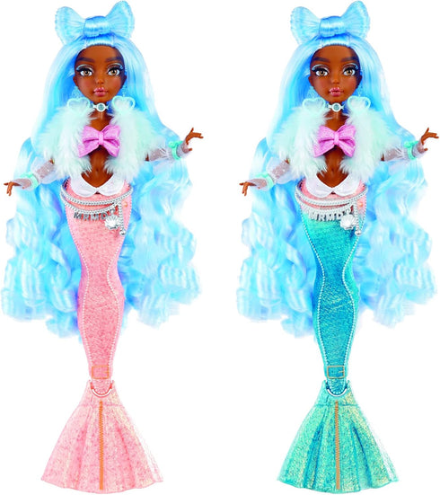 MERMAZE MERMAIDZ Color Change Shellnelle Mermaid Fashion Doll with Designer Outfit & Accessories, Stylish Hair & Sculpted Tail, Poseable, Multicol...