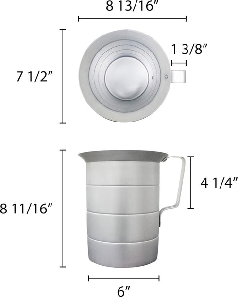 Thunder Group Liquid Measure, 4 Quart, Silver...