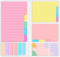 Sticky Notes Set, Post Self-Stick Notes Pads for Journaling Notebook Planner Study, Office Supplies College Essentials Back to School Supplies for...