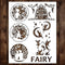 Fairy Stencil | Reusable Fairy Halloween Kids Children Valentines Day Stencils for Painting on Wood, Glass, Wall, Rock, Fabric, Walls, Canvas, Gla...