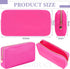 Hushee 4 Pcs Nylon Makeup Bag Christmas Gifts Preppy Zipper Pouch Nylon Toiletry Bag Waterproof Storage Bag for Women Girls Organizer (Black, Fuch...