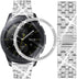 Dsytom Compatible with Samsung Galaxy Watch 42mm Band Women+ Bezel, 20mm Jewelry Watchband & Bezel Ring Cover Diamond Strap Bracelet for Galaxy Wa...