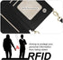 Bocasal Crossbody Wallet Case for iPhone 13 with RFID Blocking Card Slot Holder, Magnetic Flip Folio Purse Case, PU Leather Zipper Handbag with De...