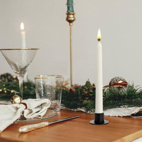 Taper Candle Holders 2PCS, Matte Black Candlestick Holder, Iron Candle Holders for Pillar Candles, Candlestick Holder for Home Decor, Party, Weddi...