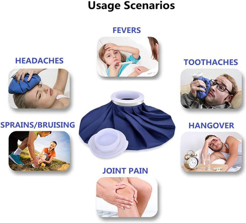 elitehood Ice Cold Pack Reusable Ice Bags Hot Water Bag for Injuries, Hot & Cold Therapy and Pain Relief with Elastic Breathable Support Wrap, 4-P...