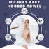 MICHLEY Animal Face Hooded Baby Towel Cotton Bathrobe for Boys Girls 0-6 Year White...