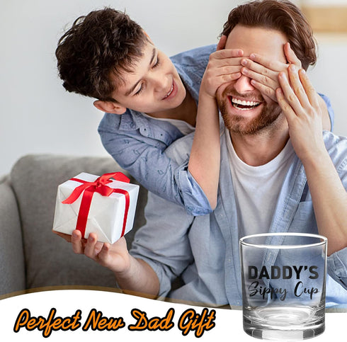 Fathers Day Dad Gifts for New Dad Husband from Daughter Son Wife, 11 OZ Whiskey Glass Birthday Valentines Day Anniversary Christmas Funny Gag Gift...