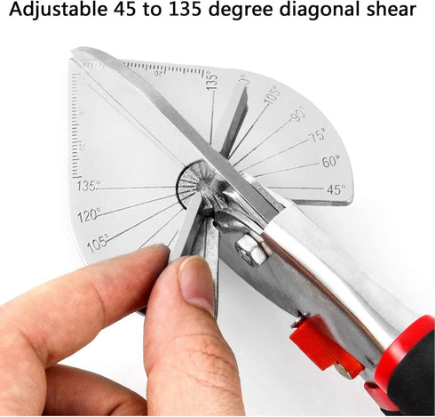Miter Shears,Multifunctional Quarter Round Cutting Tool,Mitre Shears,Shoe Molding Cutter for Wood,Angular Cutting Molding,Crafting with 2 Replacem...
