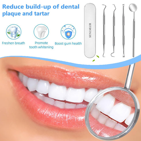 Professional Dental Pick Tools Kit, Teeth Cleaning Calculus Remover Tool for Dentist, Personal Using, Pets Oral Care Set with Dental Mirror Dental...