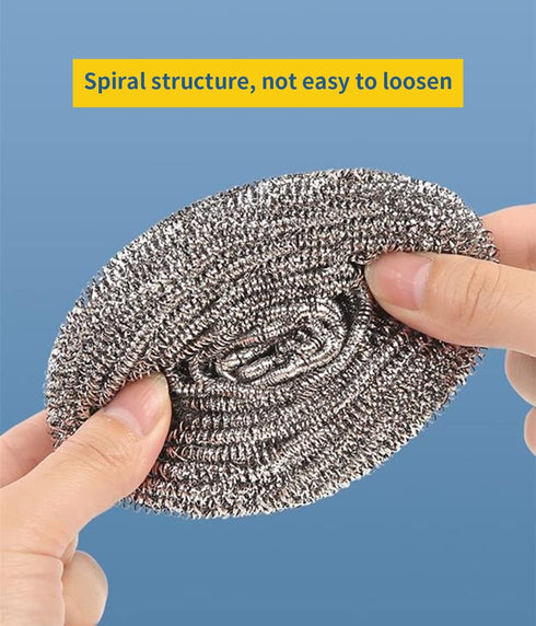 6Pcs Steel Wool Scrubbers - Flexible Scrubber Pads for Cleaning Dishes, Pots, Pans, Grills and Sinks...