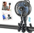 snawowo Mini Portable Stroller Fan, Battery Operated Personal Small Handheld Fan with Flexible Tripod, 3 Speed Rechargeable Clip On Fan for Car Se...